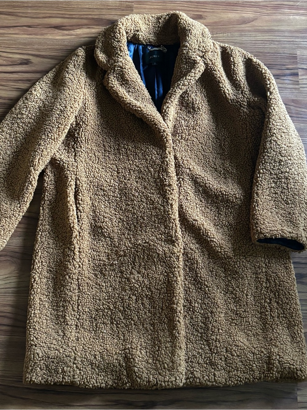 J Crew Cozy Teddy Faux-Shearling Coat - Brown
